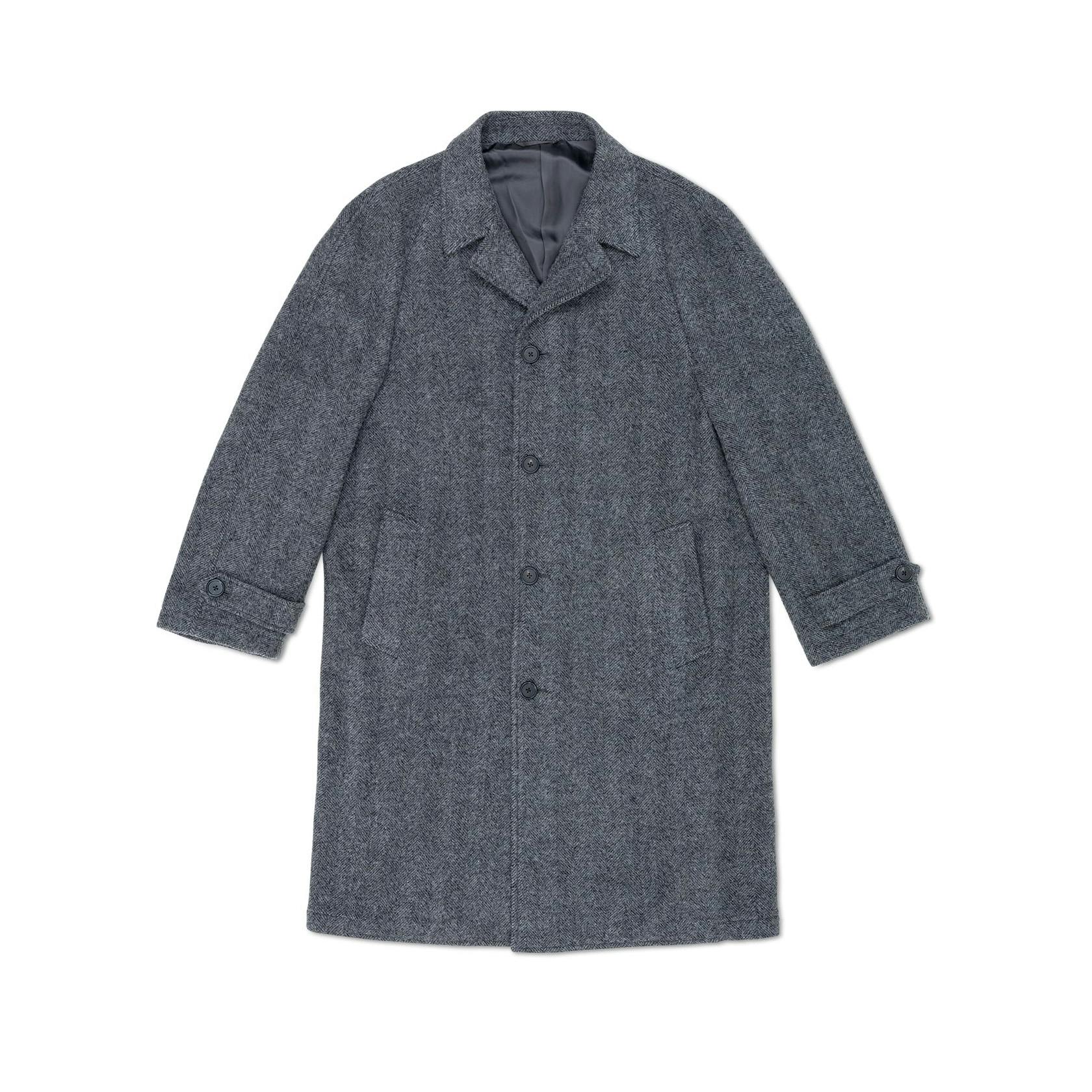 PML Balmacaan Overcoat – Grey Herringbone